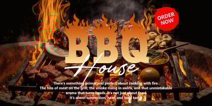 Fire Torch Font Poster 2