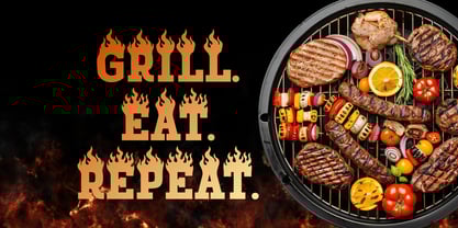 Fire Torch Font Poster 3