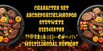 Fire Torch Font Poster 5