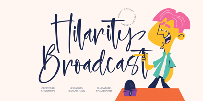 Hilarity Broadcast Font Poster 1