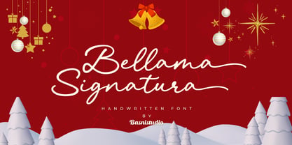 Bellama Signature Font Poster 1