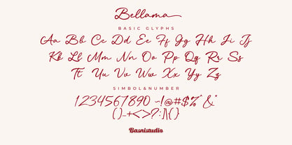Bellama Signature Font Poster 8