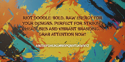 Riot Doodle Font Poster 5