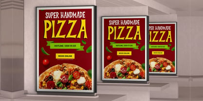 Pizzalia Font Poster 3