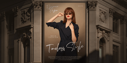 Rosther Golden Font Poster 2