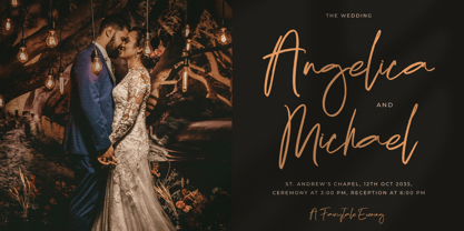 Rosther Golden Font Poster 3