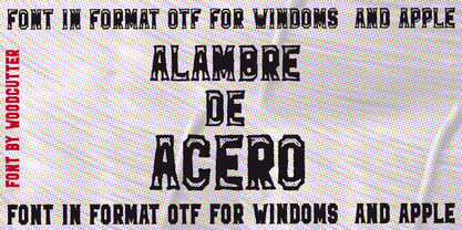 Alambre De Acero Font Poster 3