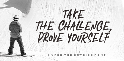 Hyper Outside Font Poster 2
