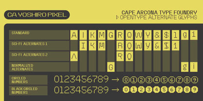 CA Yoshiro Pixel Font Poster 5
