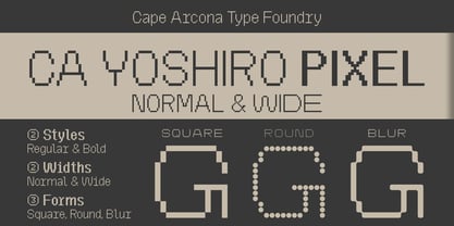 CA Yoshiro Pixel Font Poster 1