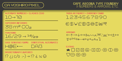 CA Yoshiro Pixel Font Poster 4