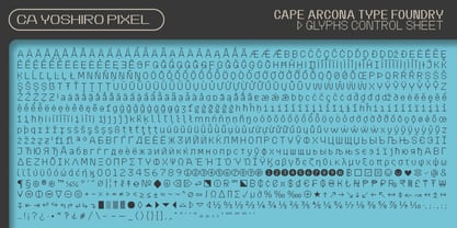 CA Yoshiro Pixel Font Poster 9