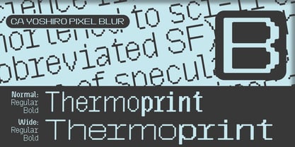 CA Yoshiro Pixel Font Poster 6