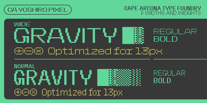 CA Yoshiro Pixel Font Poster 2