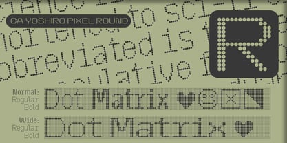 CA Yoshiro Pixel Font Poster 3