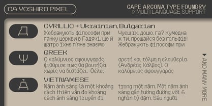 CA Yoshiro Pixel Font Poster 8