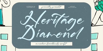 Heritage Diamond Font Poster 1