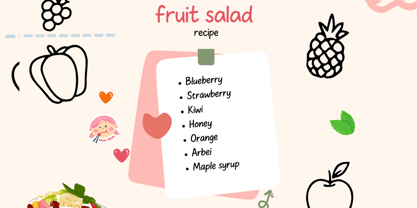 Fruit tale Font Poster 3