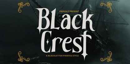Black Crest Font Poster 1