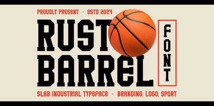 Rust Barrel Font Poster 1