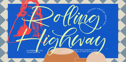 Rolling Highway Font Poster 1