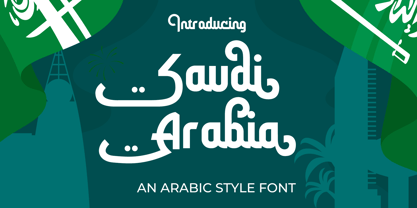 Saudi Arabia Font Poster 1
