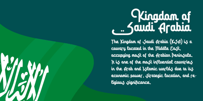 Saudi Arabia Font Poster 3