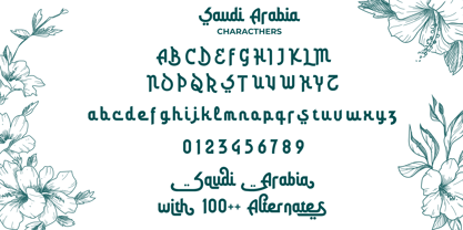 Saudi Arabia Font Poster 7