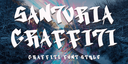 Santoria Graffiti Font Poster 1