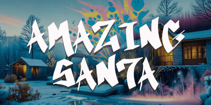 Santoria Graffiti Font Poster 4