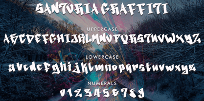 Santoria Graffiti Font Poster 5