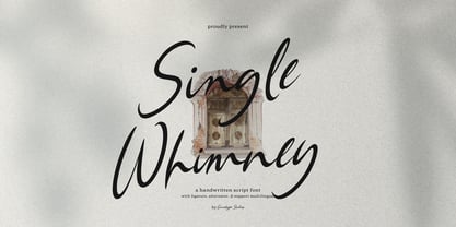 Single Whimney Font Poster 1