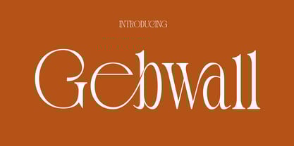 Gebwall Font Poster 1