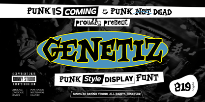 Genetiz Font Poster 1
