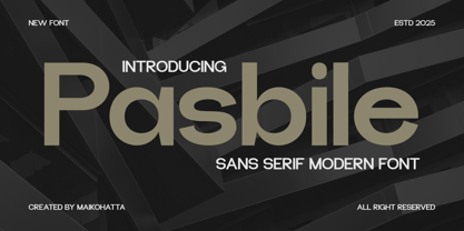 Pasbile Font Poster 1