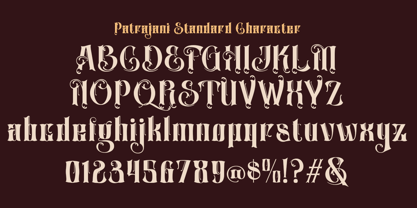 Patrajani Font Poster 4