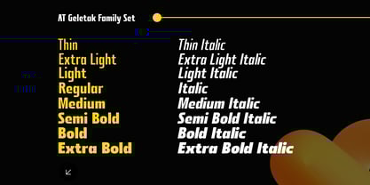 AT Geletak Font Poster 5