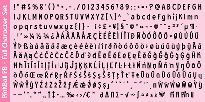 Pink Ball PB Font Poster 5