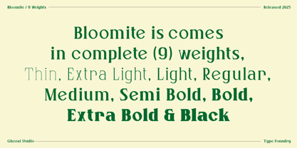 Bloomite Font Poster 2