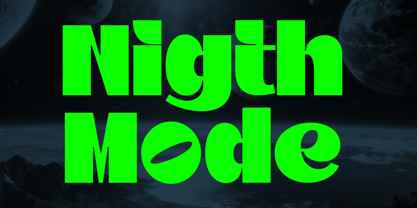 Night Mode Font Poster 1