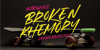 Broken Khemory Font Poster 1