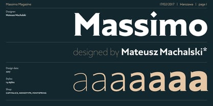 Massimo Font Poster 1