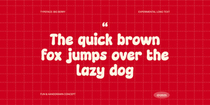Big Berry Font Poster 4