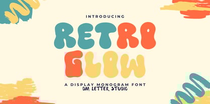 Retro Glow Font Poster 1