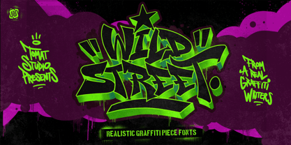 Wild Streets Graffiti Font Poster 1