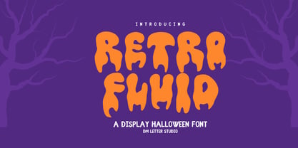 Retro Fluid Font Poster 1