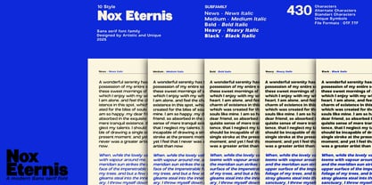 Nox Eternis Font Poster 6