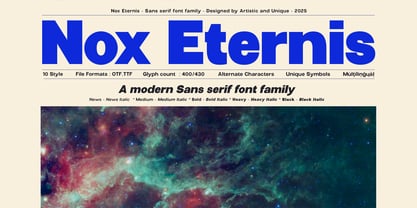 Nox Eternis Font Poster 1