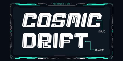 Cosmic Drift Font Poster 1