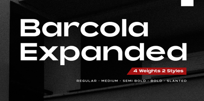 Barcola Expanded Font Poster 1